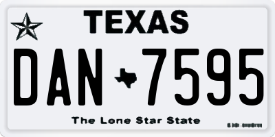 TX license plate DAN7595