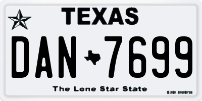 TX license plate DAN7699