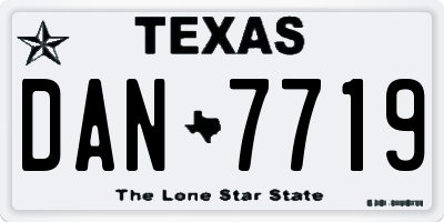 TX license plate DAN7719