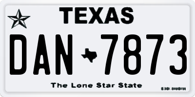 TX license plate DAN7873