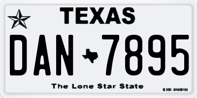 TX license plate DAN7895