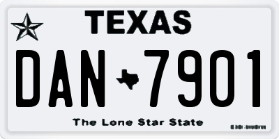 TX license plate DAN7901