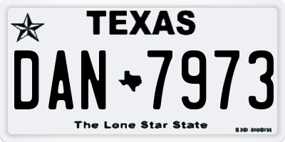 TX license plate DAN7973