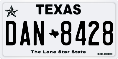 TX license plate DAN8428