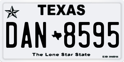TX license plate DAN8595