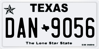 TX license plate DAN9056