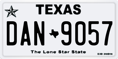 TX license plate DAN9057