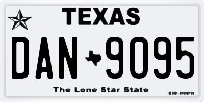 TX license plate DAN9095