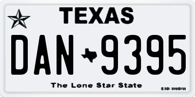 TX license plate DAN9395