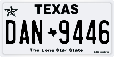 TX license plate DAN9446