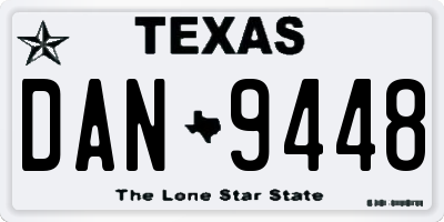 TX license plate DAN9448