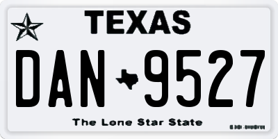 TX license plate DAN9527