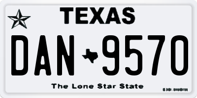 TX license plate DAN9570