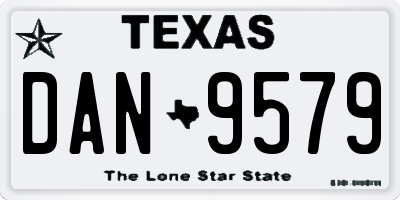 TX license plate DAN9579