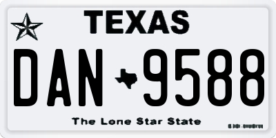 TX license plate DAN9588