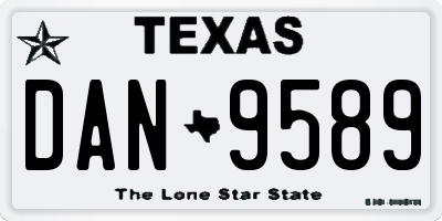 TX license plate DAN9589