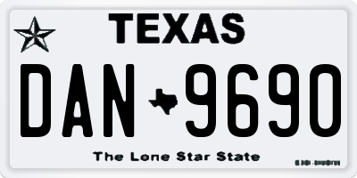 TX license plate DAN9690