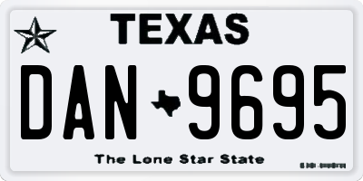 TX license plate DAN9695