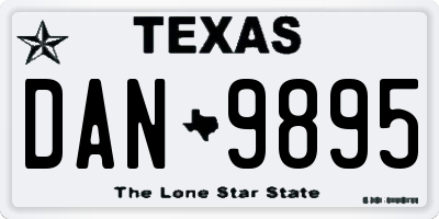 TX license plate DAN9895
