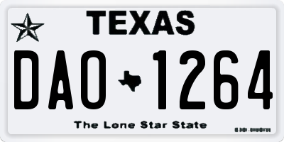 TX license plate DAO1264