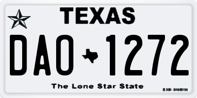 TX license plate DAO1272