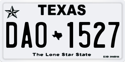 TX license plate DAO1527