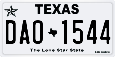 TX license plate DAO1544