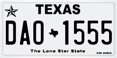 TX license plate DAO1555