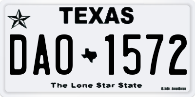TX license plate DAO1572