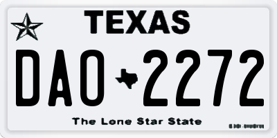 TX license plate DAO2272