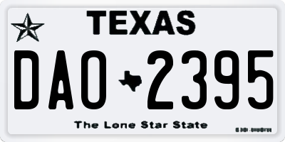 TX license plate DAO2395