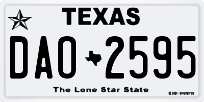 TX license plate DAO2595
