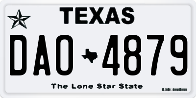 TX license plate DAO4879