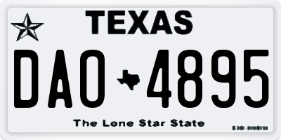 TX license plate DAO4895
