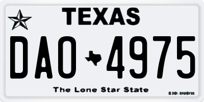 TX license plate DAO4975