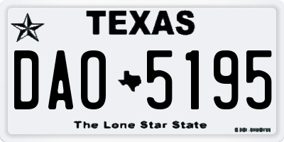 TX license plate DAO5195