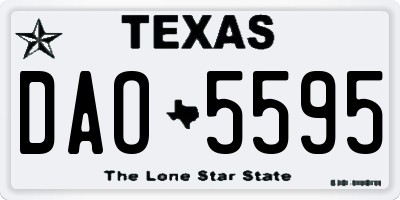 TX license plate DAO5595