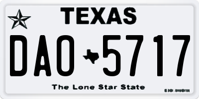 TX license plate DAO5717