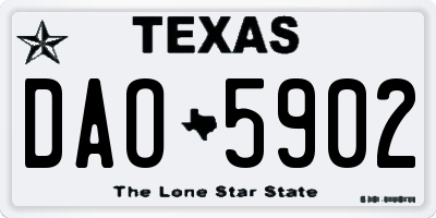 TX license plate DAO5902