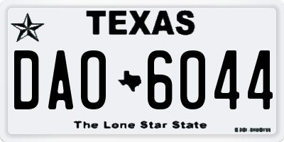 TX license plate DAO6044
