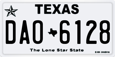 TX license plate DAO6128