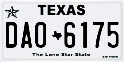 TX license plate DAO6175