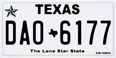 TX license plate DAO6177