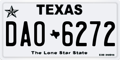 TX license plate DAO6272
