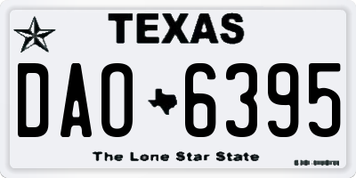 TX license plate DAO6395