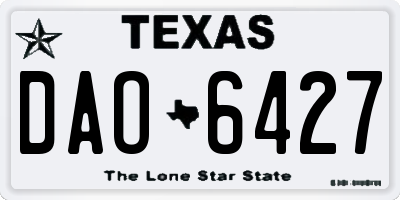 TX license plate DAO6427