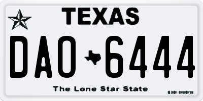 TX license plate DAO6444