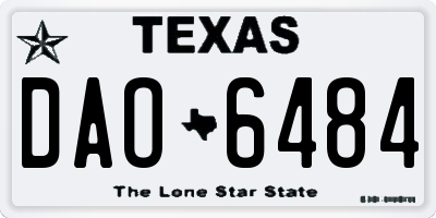 TX license plate DAO6484