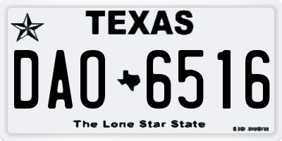 TX license plate DAO6516