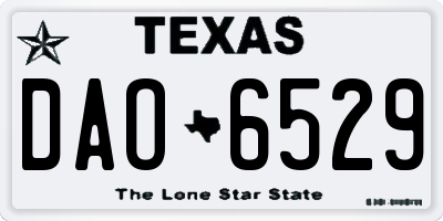 TX license plate DAO6529